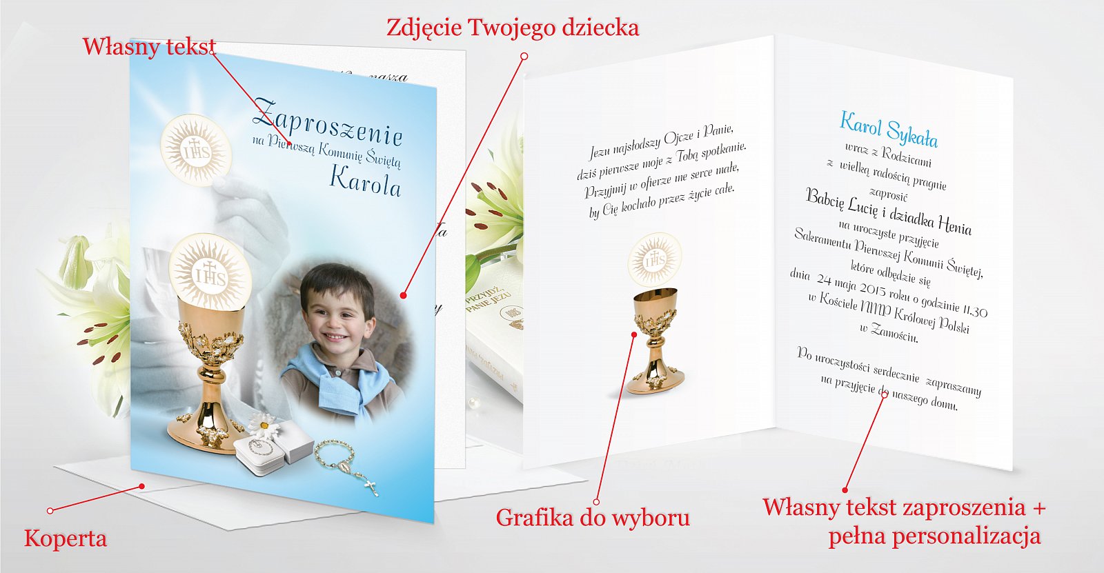 Zaproszenia Komunijne Dla Chłopca