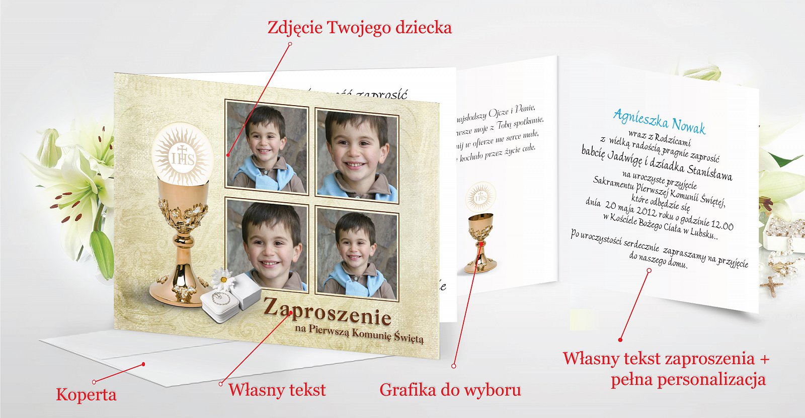 Zaproszenia Na Komunię Dla Chłopca