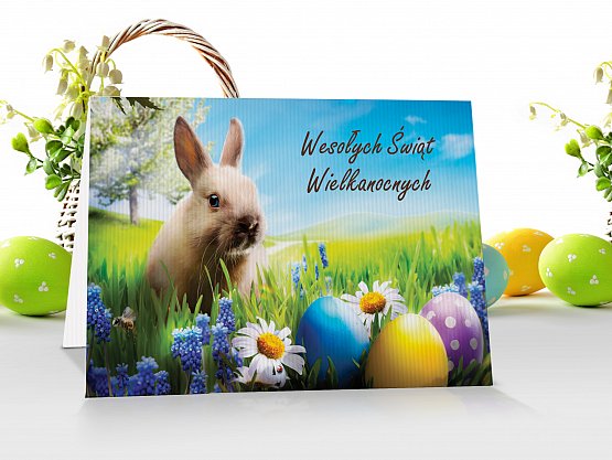 Kartki Wielkanocne firmowe z logo - model 9