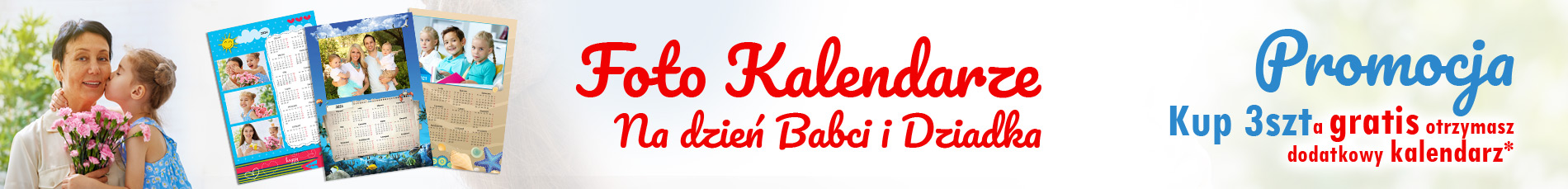 Kalendarze ze zdjęciem Magnes - dzień Babci Promocja