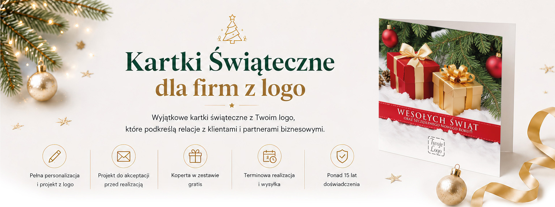 Kartki Świąteczne dla firm z logo
