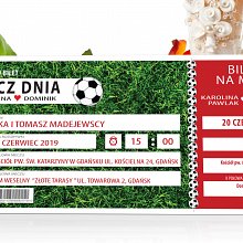 Zaproszenia Ślubne bilet na mecz- model 14 - bilet na mecz