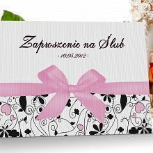 Zaproszenia ślubne 1 jasny róż