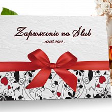 Zaproszenia ślubne 2 czerwony