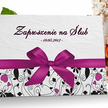 Zaproszenia ślubne 2 różowy