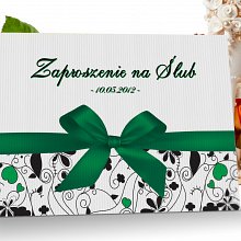 Zaproszenia ślubne 2 zielony