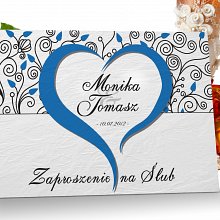 Zaproszenia ślubne 5 niebieski