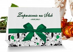 Zaproszenia ślubne 2 zielony
