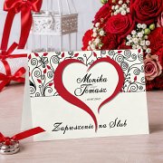 Zaproszenia Ślubne Model 5 czerwony