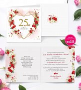 Zaproszenia rocznica ślubu personalizowane Model rs15