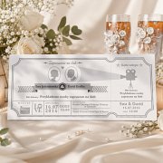 Zaproszenia Ślubne w formie Biletów - model 12