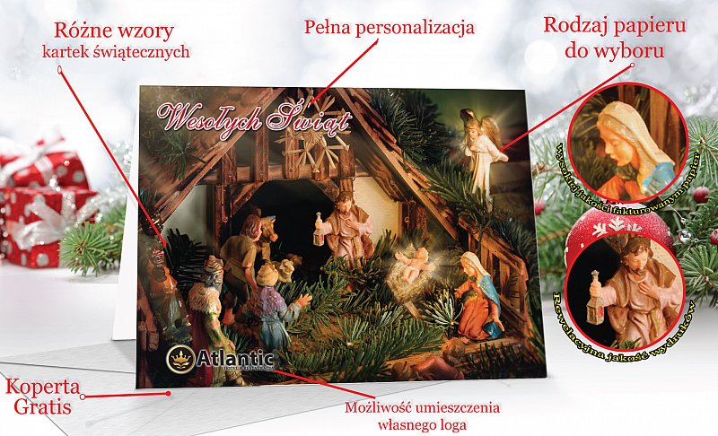 Kartki świąteczne z motywem religijnym - model 60