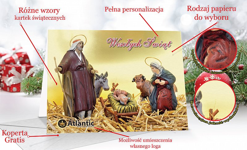 kartki świąteczne z motywem religijnym - model 61