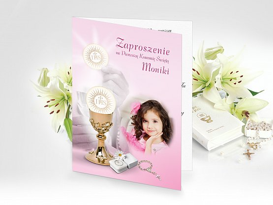 Zaproszenia komunijne - model 4