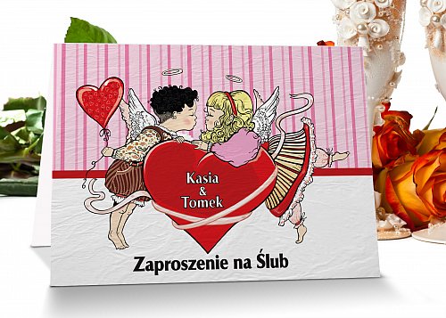 Zaproszenia ślubne 12 - aniołki