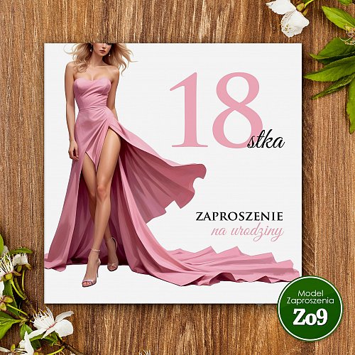 Zaproszenia na 18 urodziny Model Zo9