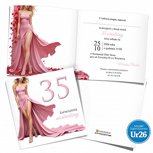 Zaproszenia na urodziny Model Ur26