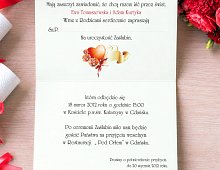 Zaproszenia Ślubne Model 5 czerwony Zaproszenia Ślubne Model 5 czerwony