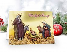 kartki świąteczne z motywem religijnym - model 61