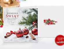 Kartki Świąteczne Firmowe Kwadratowe Model kb103