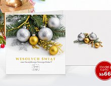 Kartki Świąteczne Firmowe Kwadratowe Model kb66