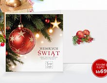Kartki Świąteczne Firmowe Kwadratowe Model kb69