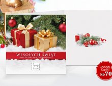 Kartki Świąteczne Firmowe Kwadratowe Model kb70