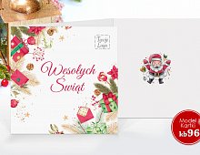 Kartki Świąteczne Firmowe Kwadratowe Model kb96