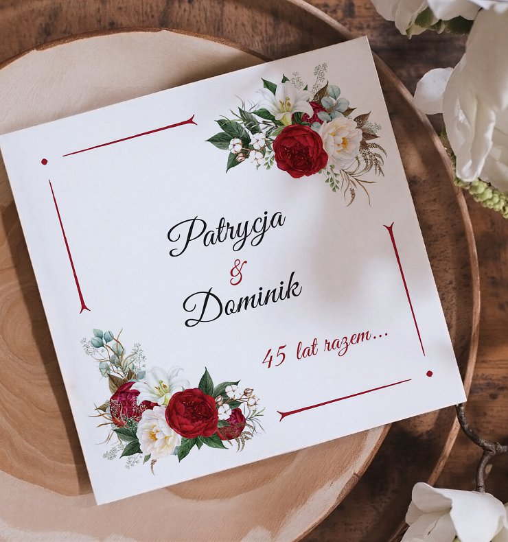 Zaproszenia rocznica ślubu Model rs12