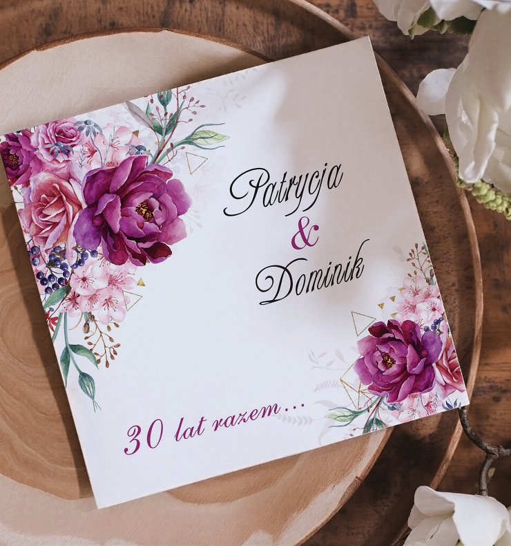 Zaproszenia rocznica ślubu Model rs18