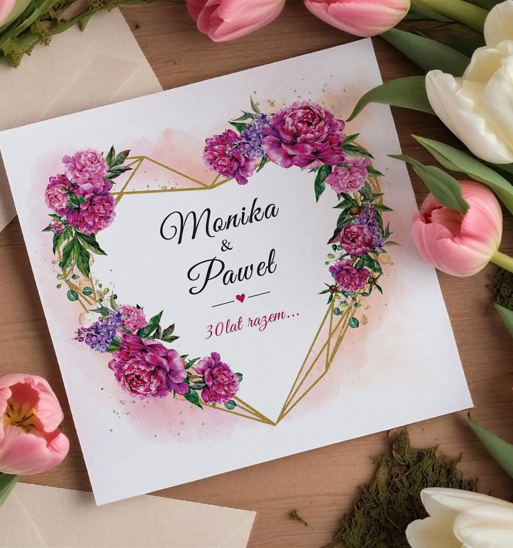 Zaproszenia rocznica ślubu Model rs6