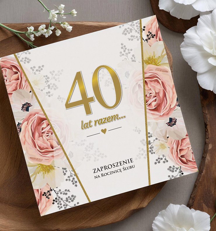 Zaproszenia rocznica ślubu Model rs16