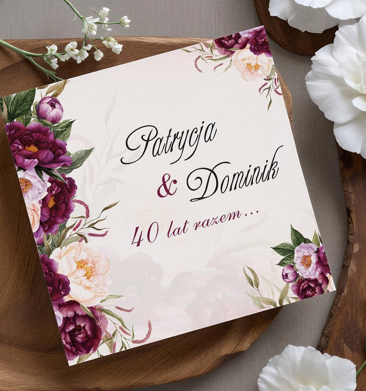 Zaproszenia rocznica ślubu Model rs7