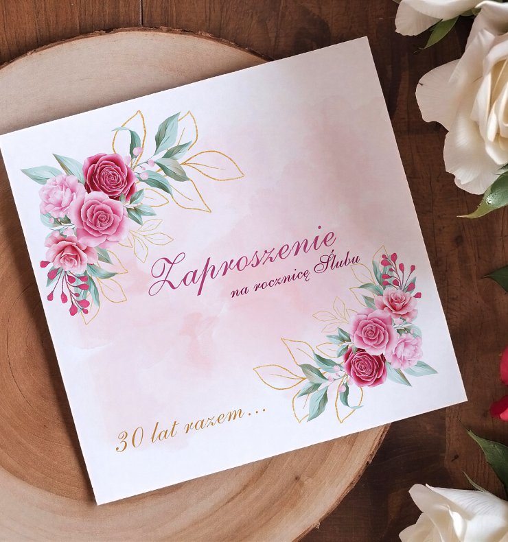 Zaproszenia rocznica ślubu Model rs19