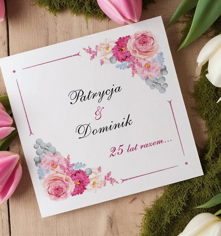 Zaproszenia rocznica ślubu Model rs1