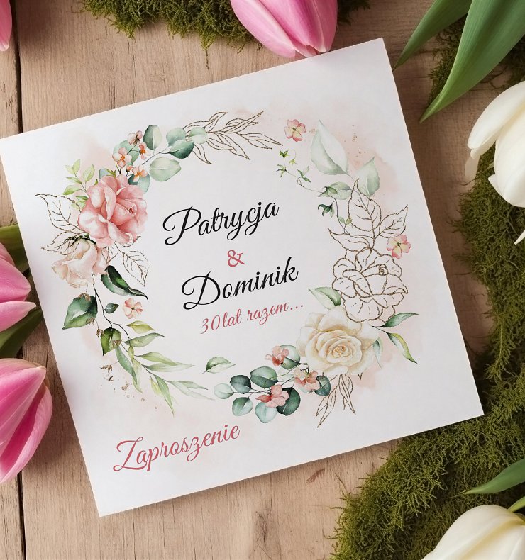 Zaproszenia rocznica ślubu Model rs20