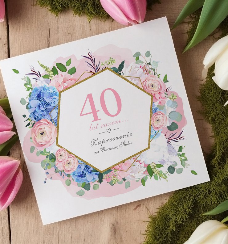 Zaproszenia rocznica ślubu Model rs8