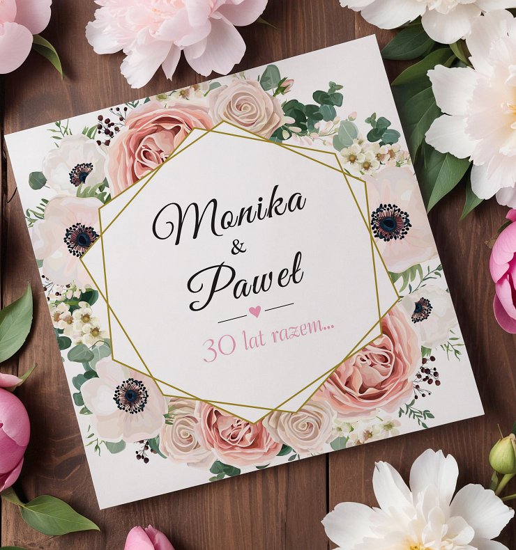 Zaproszenia rocznica ślubu Model rs17